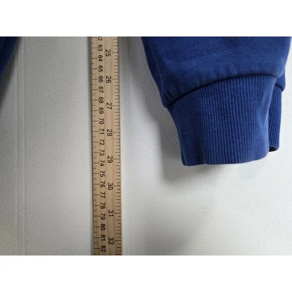 Adidas Pants Mens L Tall Blue French Terry Tapered Cuff Stripes HL2270 Athletic - Picture 8 of 10